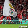 Atlético de Madrid derrotado no Estádio da Luz a brindar a equipa do Benfica .